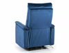 Signal Poltrona Reclinabile Elettrica in velluto Neptun M Blu