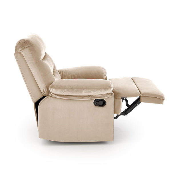 Halmar Poltrona Reclinabile in velluto Drager Beige