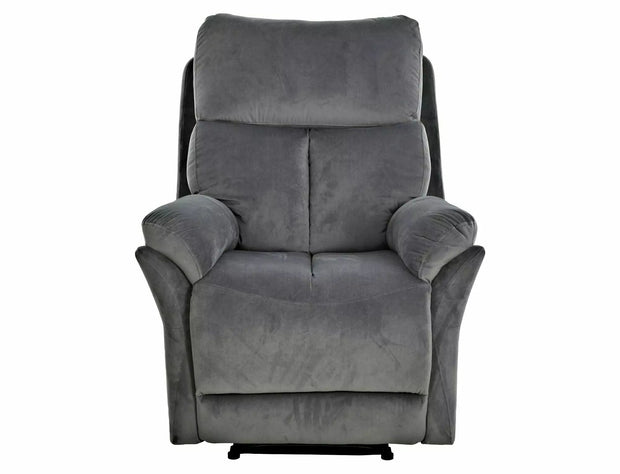 Signal Poltrona Reclinabile in velluto Hades Grigio