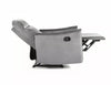Signal Poltrona Reclinabile in velluto Travis 1 Grigio
