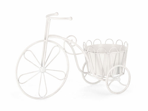 Bizzotto Porta piante per vaso Emily Bycicle Bianco