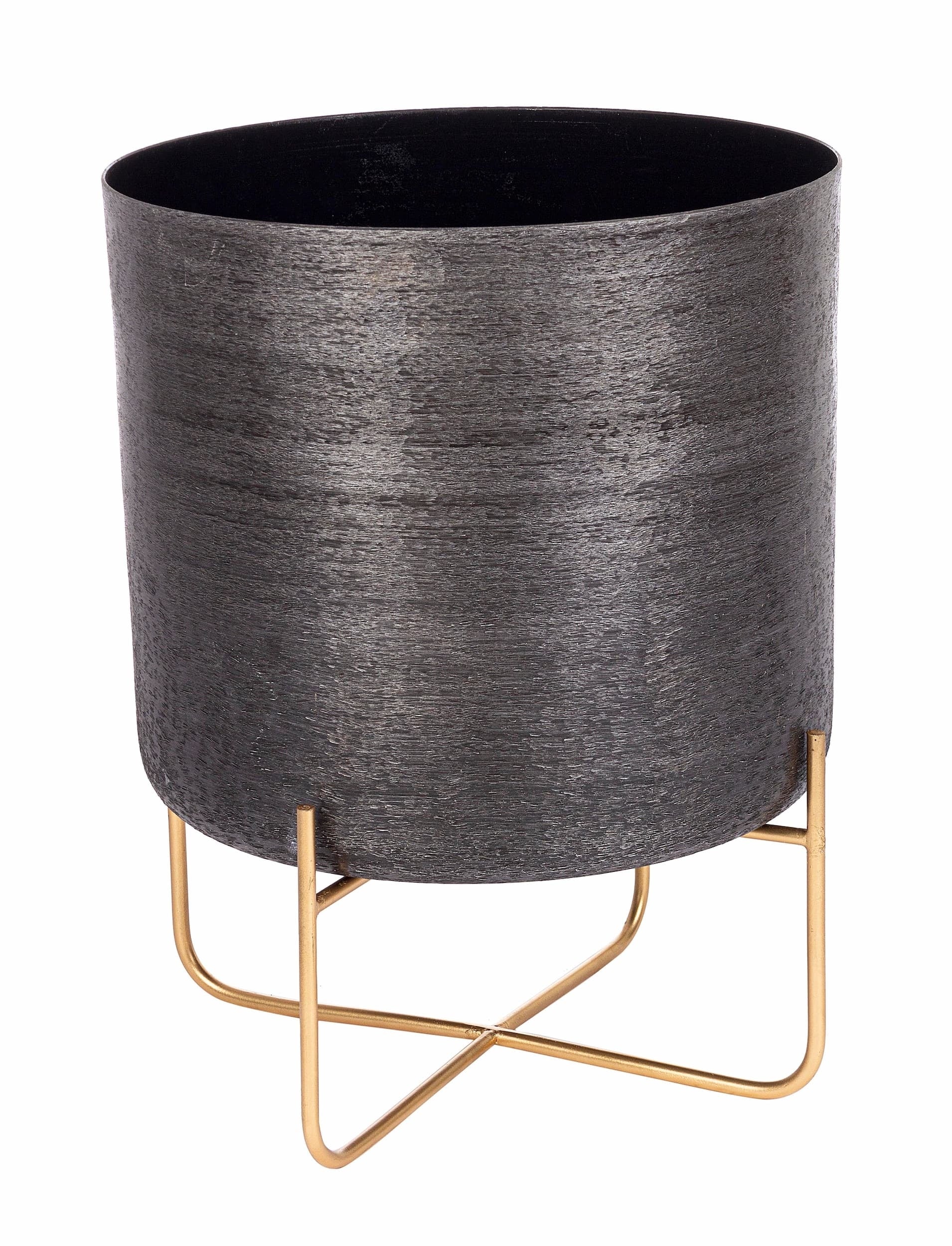 Bizzotto Porta piante per vaso Varanasi Stand Round Antracite