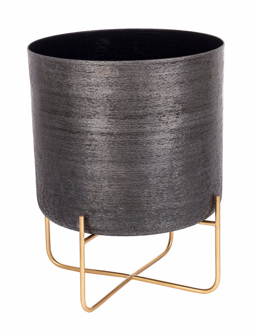 Bizzotto Porta piante per vaso Varanasi Stand Round Antracite