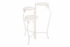 Bizzotto Porta piante pieghevole per 3 pentole Emily 3S Bianco
