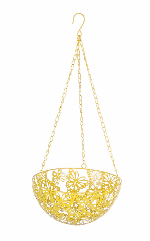 Bizzotto Porta piante sospeso Butterfly D25 Giallo