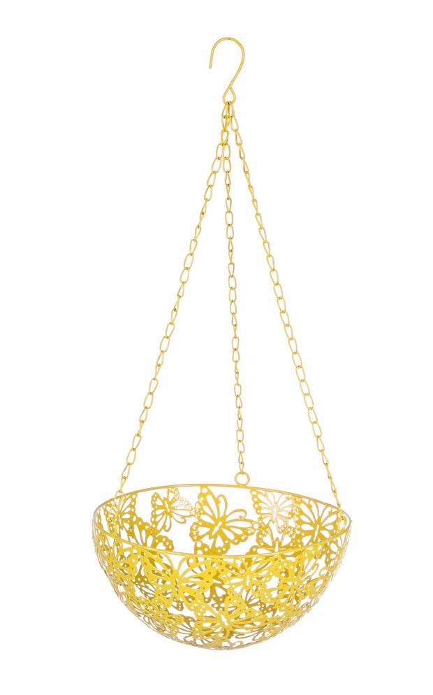 Bizzotto Porta piante sospeso Butterfly D25 Giallo