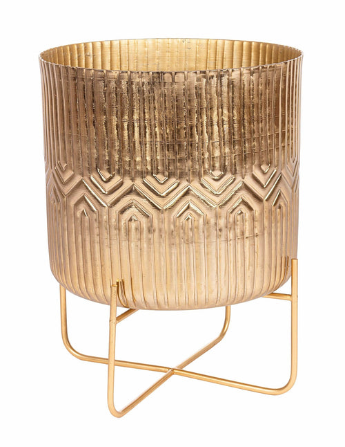 Bizzotto Porta piante sospeso Chennai Round Oro
