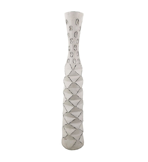 Portacandele Ethnic Carved Avorio