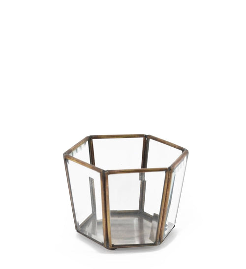 Portacandele Hexagonal Bezel Trasparente