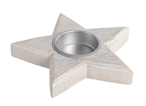 Bizzotto Portacandele Polar Stella Bianco
