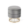 Halmar Pouf con contenitore in tessuto Minty Grigio