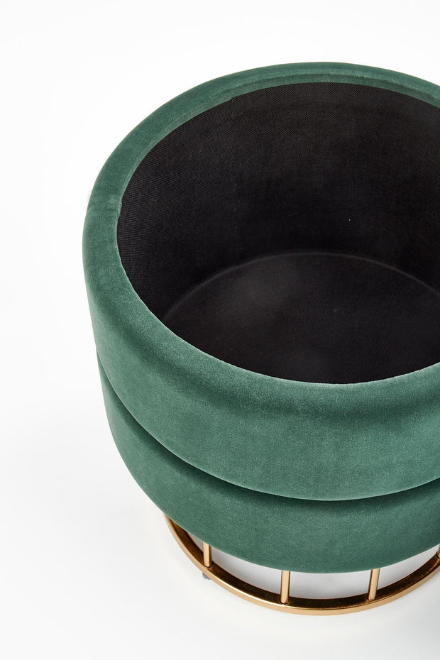 Halmar Pouf con contenitore in tessuto Minty Verde