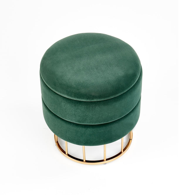 Halmar Pouf con contenitore in tessuto Minty Verde