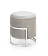 Halmar Pouf con contenitore in velluto Cricket Grigio