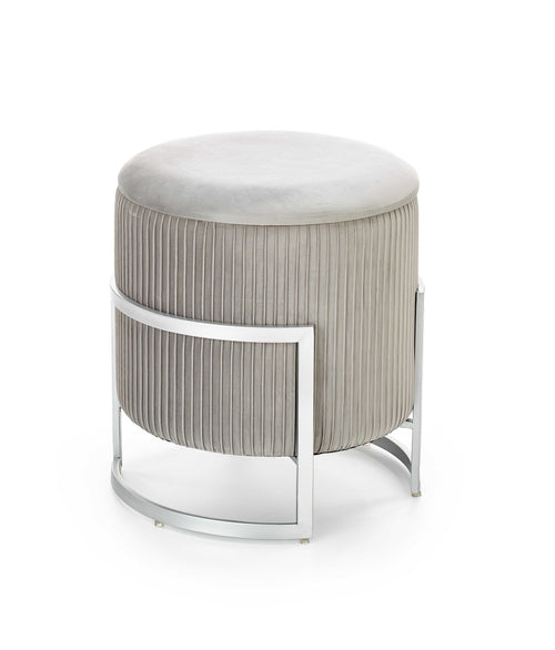 Halmar Pouf con contenitore in velluto Cricket Grigio