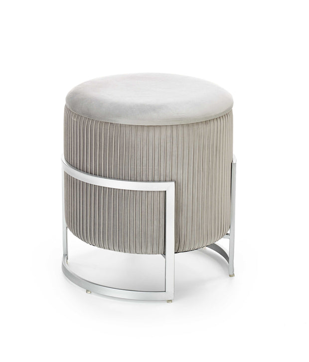 Halmar Pouf con contenitore in velluto Cricket Grigio