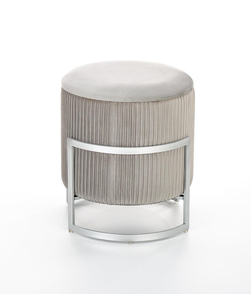 Halmar Pouf con contenitore in velluto Cricket Grigio