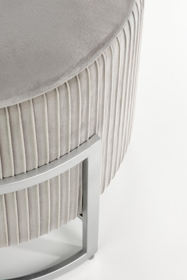 Halmar Pouf con contenitore in velluto Cricket Grigio