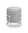 Halmar Pouf con contenitore in velluto Cricket Grigio