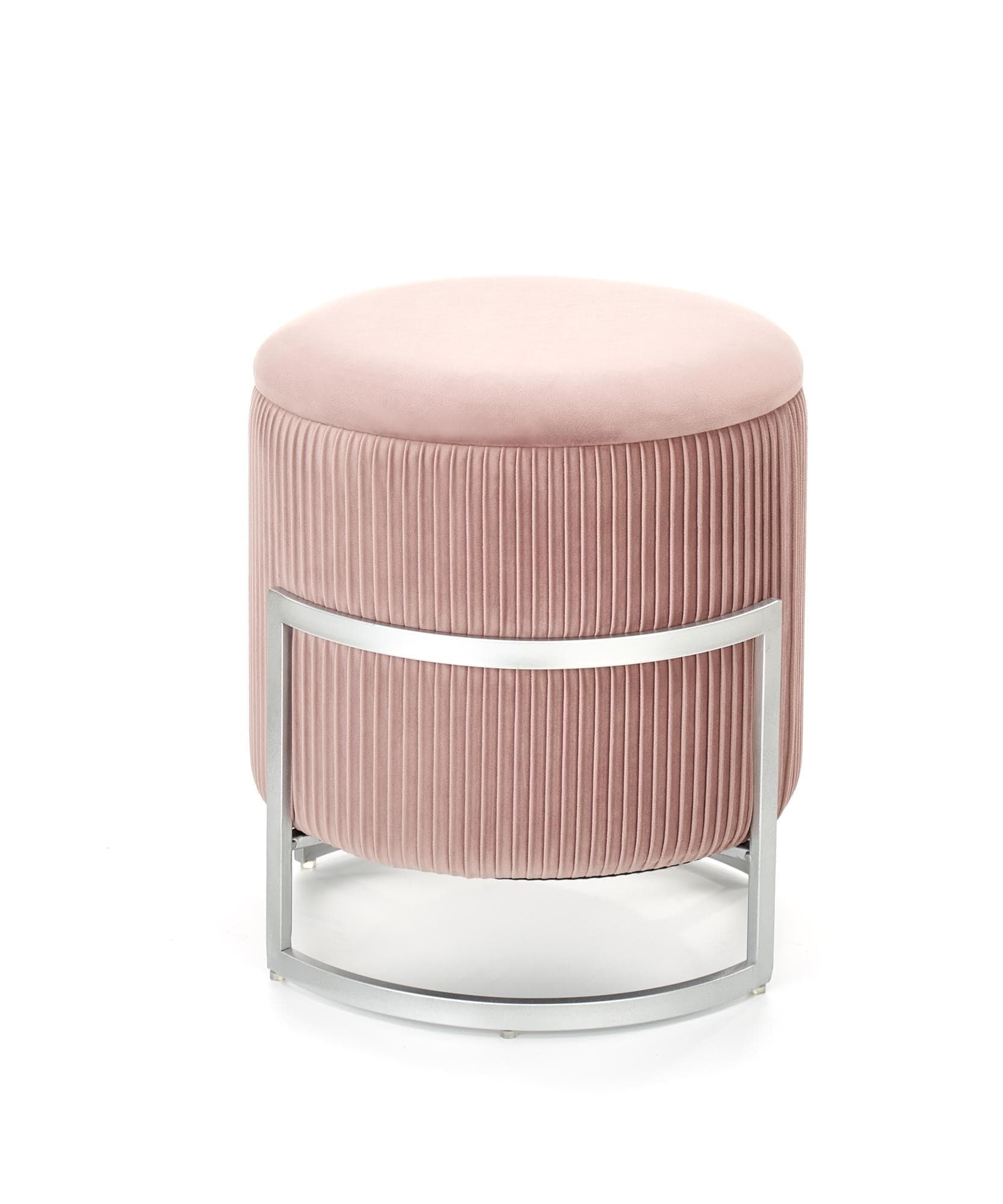 Halmar Pouf con contenitore in velluto Cricket Rosa