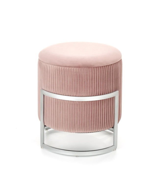 Halmar Pouf con contenitore in velluto Cricket Rosa