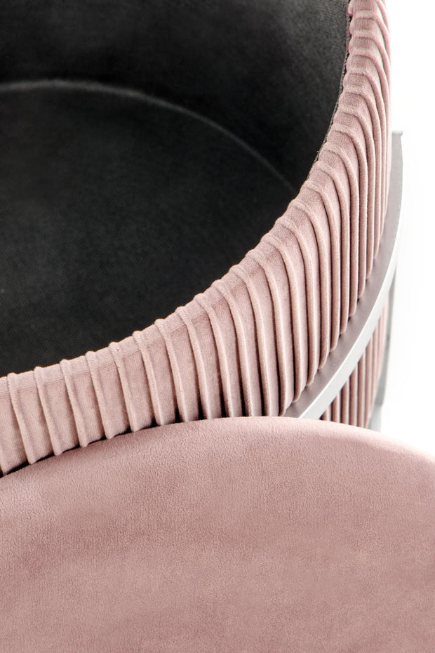 Halmar Pouf con contenitore in velluto Cricket Rosa
