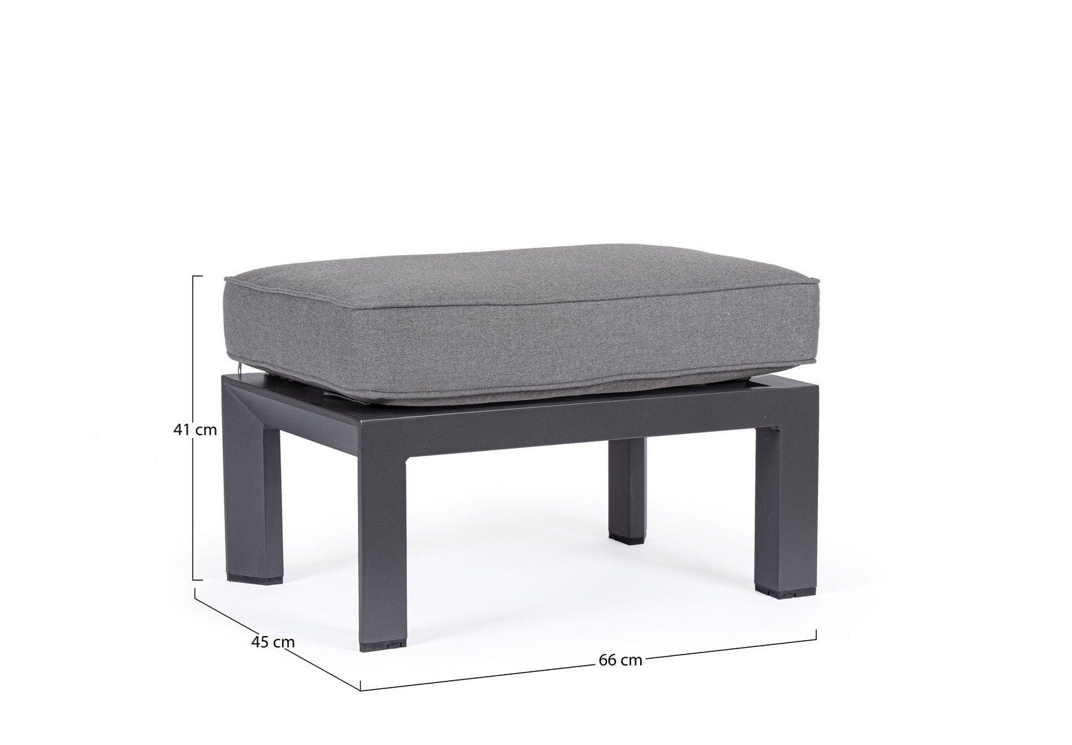 Bizzotto Pouf da giardino Hendrix Antracite