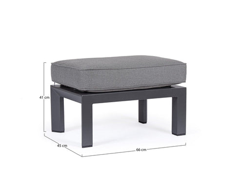 Bizzotto Pouf da giardino Hendrix Antracite