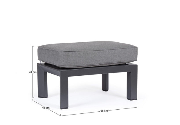 Bizzotto Pouf da giardino Hendrix Antracite