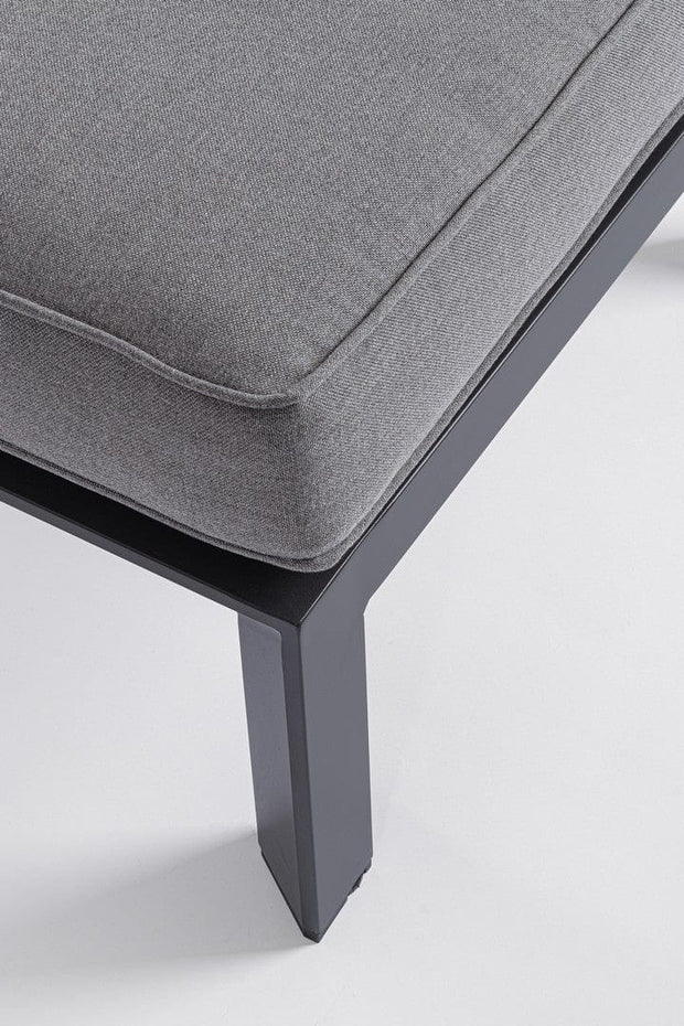 Bizzotto Pouf da giardino Hendrix Antracite