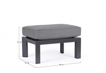 Bizzotto Pouf da giardino Hendrix Antracite