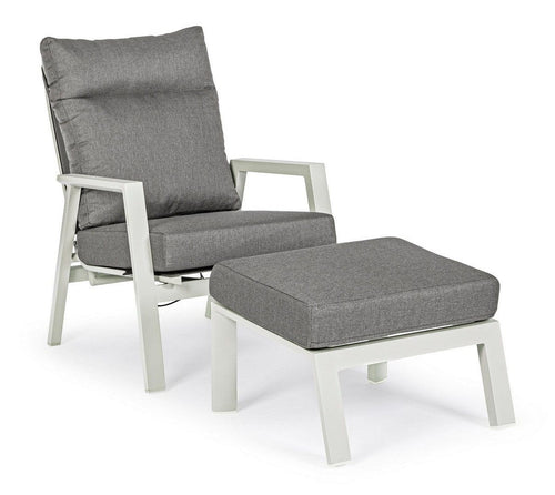 Bizzotto Pouf da giardino Kledi Grigio