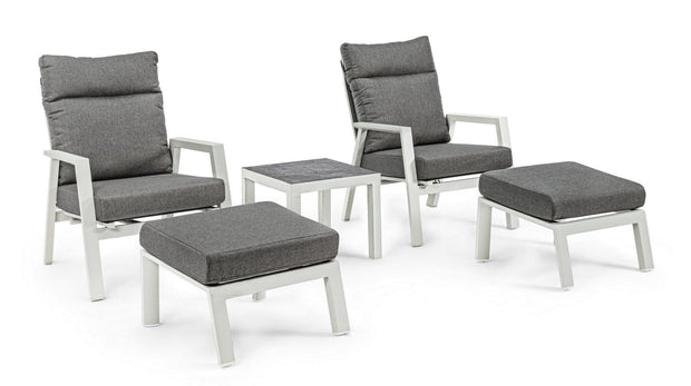 Bizzotto Pouf da giardino Kledi Grigio