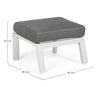 Bizzotto Pouf da giardino Kledi Grigio