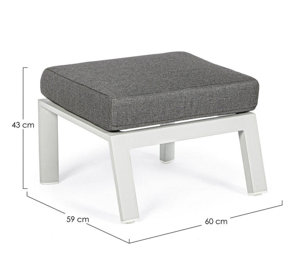 Bizzotto Pouf da giardino Kledi Grigio