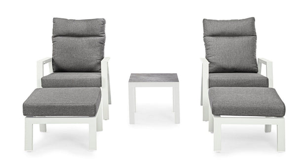 Bizzotto Pouf da giardino Kledi Grigio