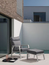 Bizzotto Pouf da giardino Kledi Grigio