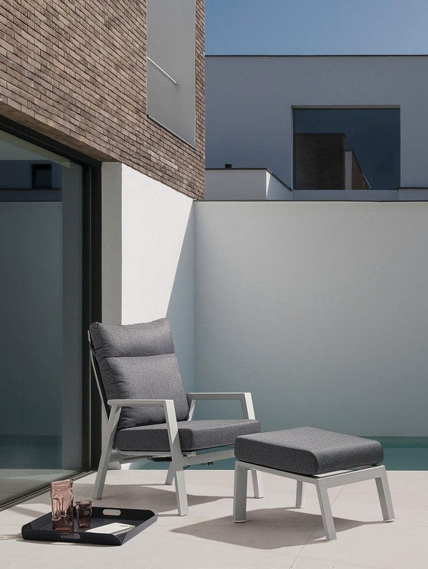 Bizzotto Pouf da giardino Kledi Grigio