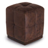 Pouf in ecopelle Chocolate Marrone