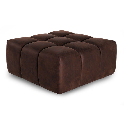 Pouf in ecopelle Chocolate Marrone