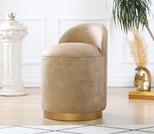 Pouf in ecopelle Luton Ruggine