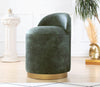 Pouf in ecopelle Luton Verde