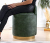 Pouf in ecopelle Luton Verde (2)