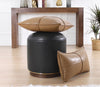 Pouf in ecopelle Milotte Antracite (4)