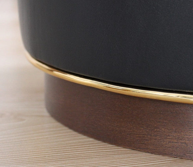 Pouf in ecopelle Milotte Antracite (6)