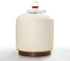 Pouf in ecopelle Milotte Crema