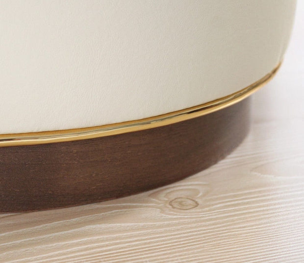 Pouf in ecopelle Milotte Crema (5)