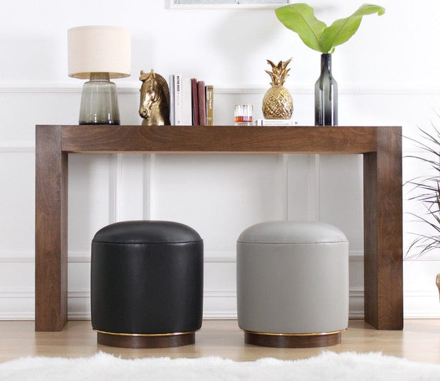 Pouf in ecopelle Milotte Grigio (3)