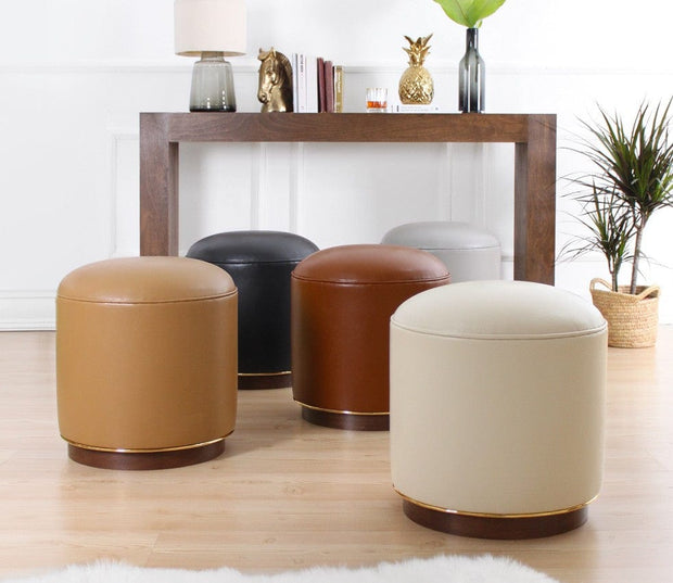 Pouf in ecopelle Milotte Grigio (6)