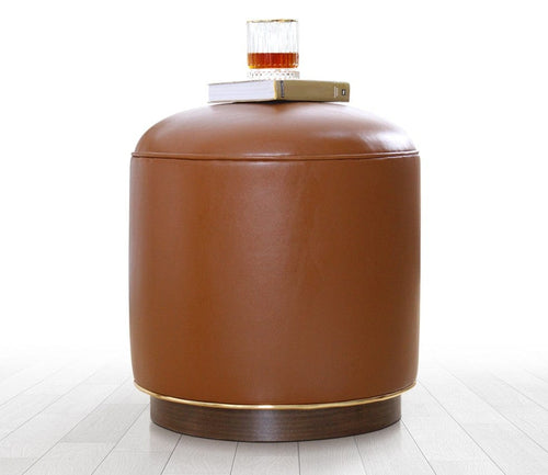 Pouf in ecopelle Milotte Ruggine